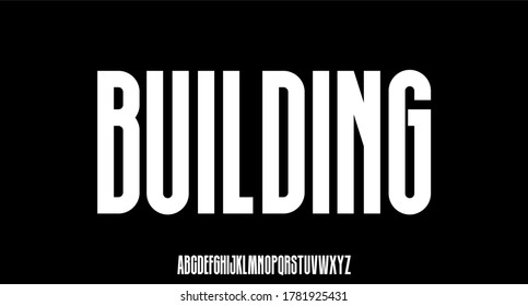 BUILDING, URBAN CONDENSED MODERN FONT