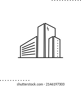 building, urban space vector icon isolated on white