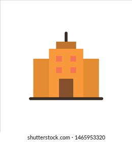 Building, User, Office, Interface  Flat Color Icon. Vector icon banner Template. Vector Icon Template background