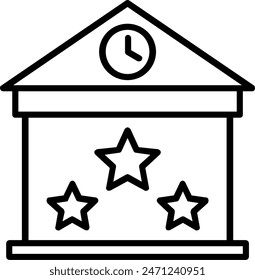 Building Value Line Icon Vector Design