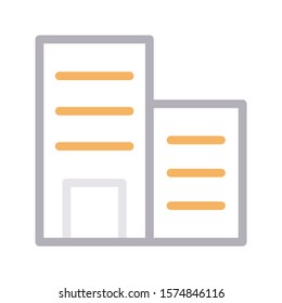 building vector color line icon 