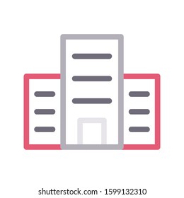 building vector color line icon 