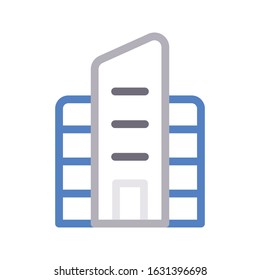 building vector color line icon 