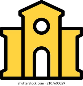 building vector color line icon