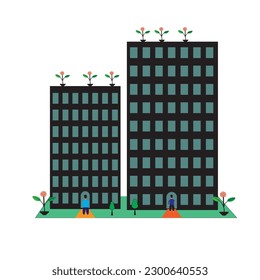 building vector design on white background 