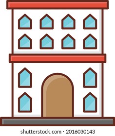 icono de color plano vector de construcción