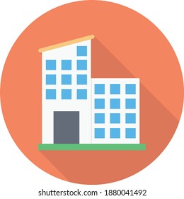 building vector flat colour icon