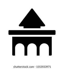 building vector glyph flat icon 