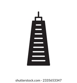 Icono de vector de construcción. Diseño de letreros planos de la construcción de la ciudad. Construyendo pictograma con el símbolo del hogar. icono de interfaz de usuario de UX