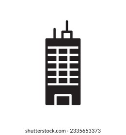 Icono de vector de construcción. Diseño de letreros planos de la construcción de la ciudad. Construyendo pictograma con el símbolo del hogar. icono de interfaz de usuario de UX