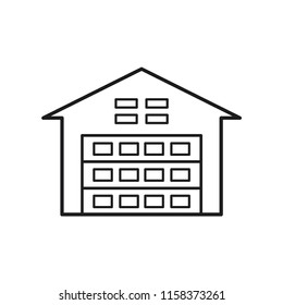 building vector icon, garage icon in trendy flat style 