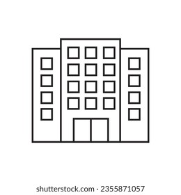 building vector icon, hotel vector icon
icon editable stroke, sign, symbol outline line button isolated on white