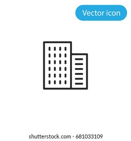 Building vector icon, illustration symbol