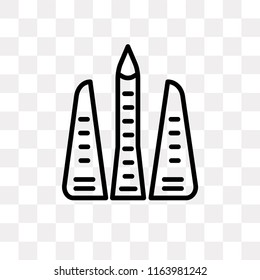 Building vector icon isolated on transparent background, Building logo concept