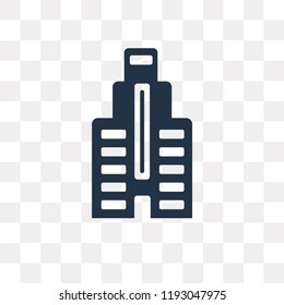 Building vector icon isolated on transparent background, Building transparency concept can be used web and mobile