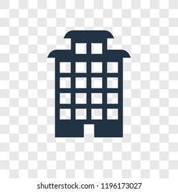 Building vector icon isolated on transparent background, Building transparency logo concept