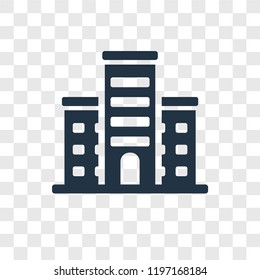 Building vector icon isolated on transparent background, Building transparency logo concept