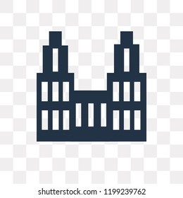 Building vector icon isolated on transparent background, Building transparency concept can be used web and mobile