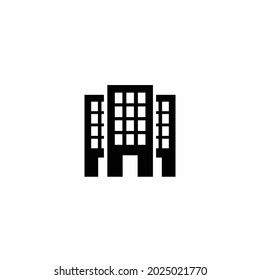 Building vector icon isolated on white background. Vector illustration