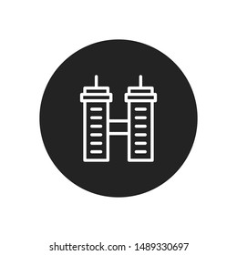 Building vector icon in modern design style for web site and mobile app