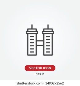 Building vector icon in modern design style for web site and mobile app