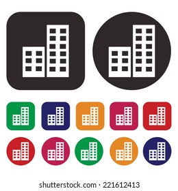 Building vector icon . Real Estate vector icon