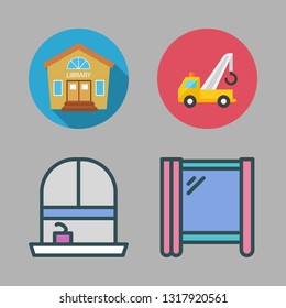building vector icon set