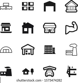 building vector icon set such as: town, risky, logo, arm, internet, icons, model, bodybuilding, judicial, cabin, label, paper, grocery, stick, cartoon, log, farm, unit, engineering, sport, outline