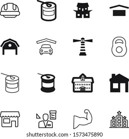 building vector icon set such as: guide, market, real, vacation, chinese, culture, commercial, color, summer, library, homepage, coffee, equipment, light, farming, manager, human, boutique, healthy