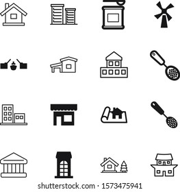 building vector icon set such as: project, door, commerce, sale, mill, chimney, sports, power, blue, wall, drawbridge, asian, block, powder, sketch, restaurant, health, sport, investment, bottle