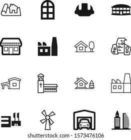 building vector icon set such as: set, center, car, facade, restaurant, blueprint, sale, centre, engineer, floor, agriculture, inside, religion, church, grocery, transport, hat, decorative, aircraft