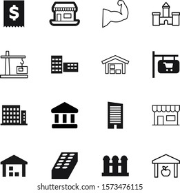 building vector icon set such as: bricks, human, healthy, hotel, work, pictogram, outline, male, board, library, government, open, fitness, square, cost, ornamental, refund, money, cable, mark, tax