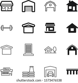 building vector icon set such as: equipment, car, connection, travel, plant, residence, center, creative, bodybuilding, wood, website, transportation, oil, athletic, mortgage, log, centre, dumbbell