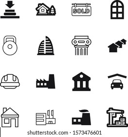 building vector icon set such as: university, houses, iron, wooden, car, bodybuilding, wood, hardhat, mortgage, investment, cable, blue, manufacturing, greek, safety, glass, icons, nature, engineer