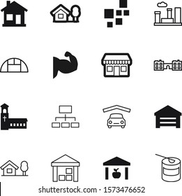 building vector icon set such as: traditional, cartoon, market, dock, town, teamwork, hierarchy, cross, school, nutrition, group, christian, bcaa, spiritual, image, church, organisation, women