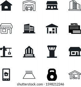 building vector icon set such as: warm, departure, remote, health, service, underfloor, weight, workout, flooring, computer, roof, pipe, drawing, heating, connection, lifestyle, awning, fitness