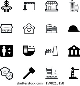 building vector icon set such as: road, danger, abstract, stop, fill, industrial, mallet, man, family, people, handle, level, train, emotion, power, passenger, station, pictogram, safe, atc, barrier