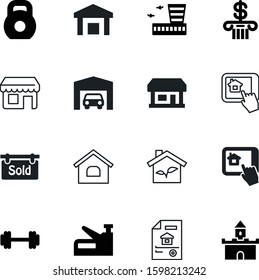 building vector icon set such as: advertisement, tool, old, industrial, courthouse, voyage, architectural, clip, aircraft, green, maintenance, button, ancient, pictogram, ecological, urban, antique