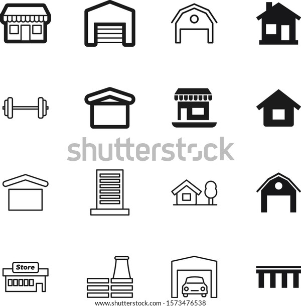 building vector icon set such as: equipment,\
car, connection, travel, plant, residence, center, creative,\
bodybuilding, wood, website, transportation, oil, athletic,\
mortgage, log, centre,\
dumbbell