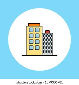 Building vector icon sign symbol