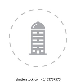 Building vector icon . The symbol of building . Businnes center icon .