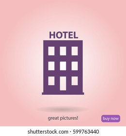 building vector icon,hotel vector icon
