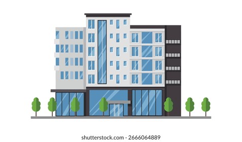 Um projeto de ilustração de vetor de edifício