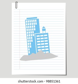 building Vector Illustration doodle