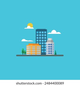 building vector illustration flat design
