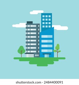 building vector illustration flat design
