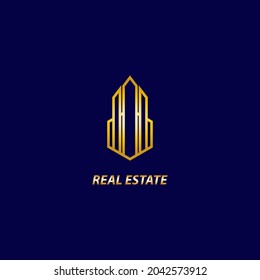 construcción de ilustración vectorial para el logotipo. adecuado para el logotipo de negocios inmobiliarios