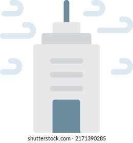 building  Vector illustration on a transparent background. Premium quality symmbols. Line Color vector icons for concept and graphic design.