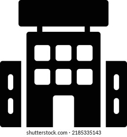 building Vector illustration on a transparent background. Premium quality symmbols. Glyphs vector icons for concept and graphic design.