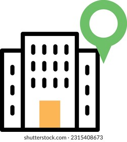 building Vector illustration on a transparent background. Premium quality symmbols. Line Color vector icons for concept and graphic design.